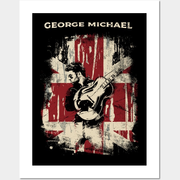 Vintage Distressed George Michael Wall Art by Yopi